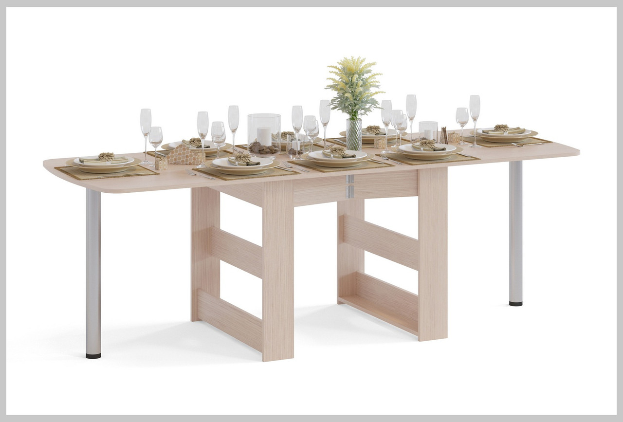 Стіл-книжка XBOOK-11.1 дерев'яний розкладний стіл-трансформер журнальний для вітальні або кухні