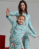 Женская хлопковая пижама с принтом совы Family look Мама/дочь Мама/дочка XL