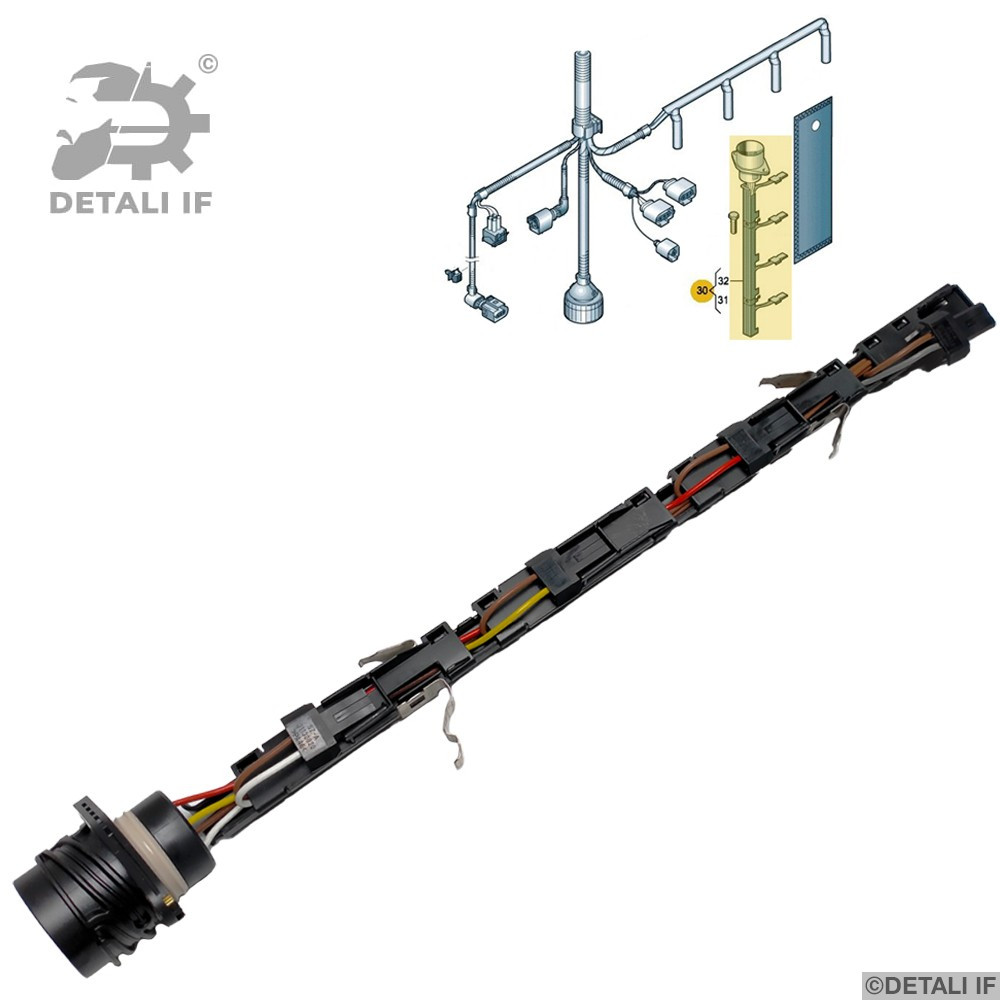 Коса джгут проводки паливних форсунок Ibiza Seat 1.9tdi 038971600 1218441 YM2114W680AA
