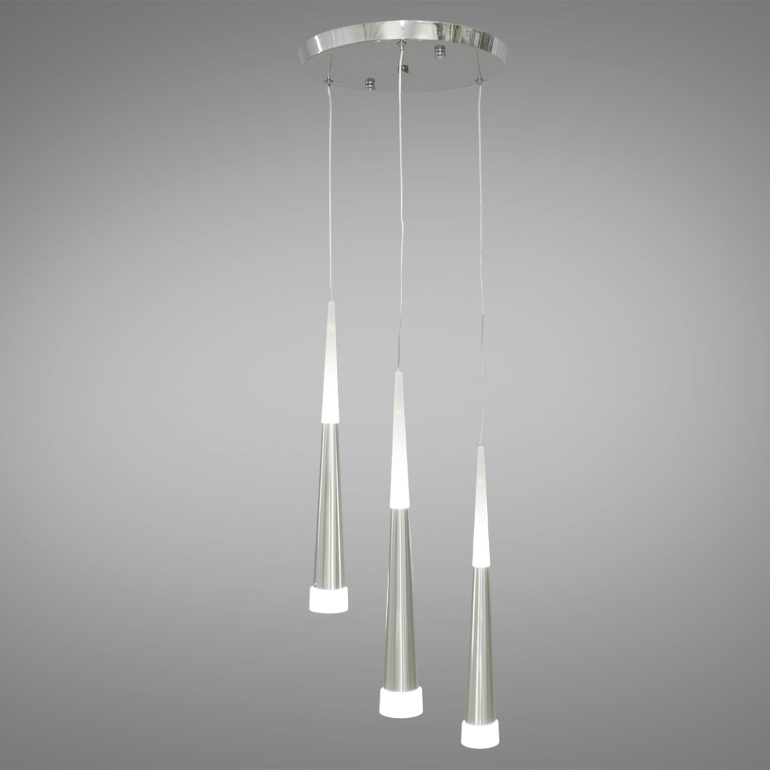 Люстра Led на три конуси Diasha 14W до 5 м² колір Хром 3002/3SV