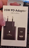 Блок живлення ДУЖЕ ШВИДКЕ заряджання PD 35 W Блок Type-C+USB, мережевий зарядний пристрій 35 W для швидкого заряджання, фото 6