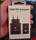 Блок живлення ДУЖЕ ШВИДКЕ заряджання PD 35 W Блок Type-C+USB, мережевий зарядний пристрій 35 W для швидкого заряджання, фото 4