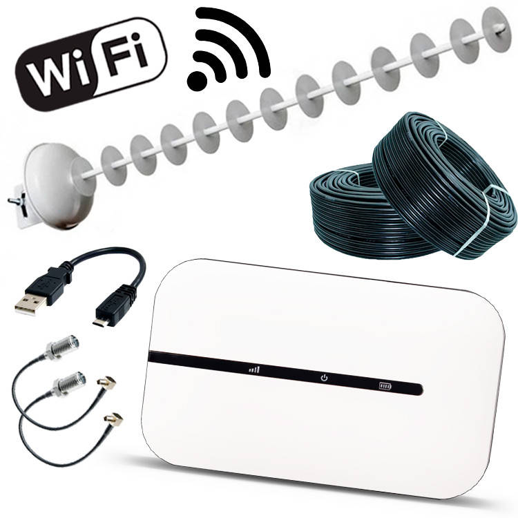 Компактный 4G роутер E5576 Wi-Fi 5 pro + МИМО Антенна 20 дБ, фото 1