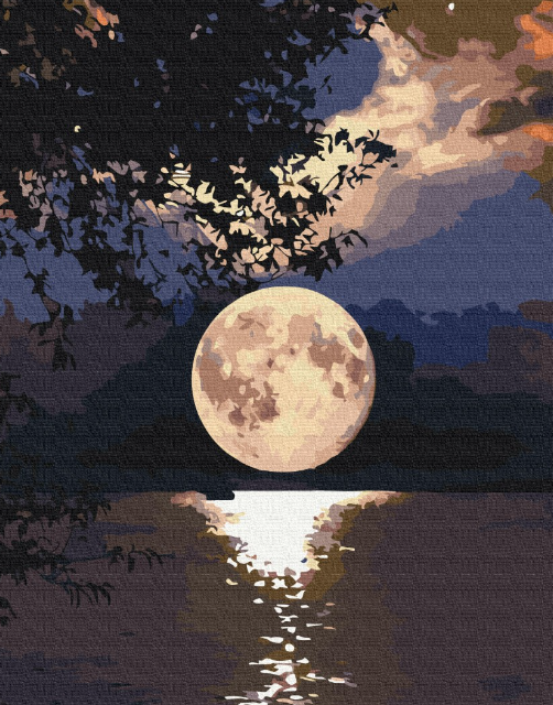 Картини за номерами пейзаж Набір для розпису на полотні Захід сонця Малюнки за номерами природа 40x50 BrushMe BS5639, фото 1