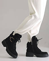 Черевики зимові Teona 411 38 чорна замша 36, фото 2