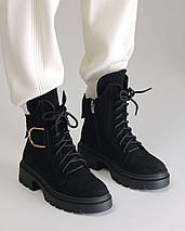 Черевики зимові Teona 411 38 чорна замша 36, фото 4