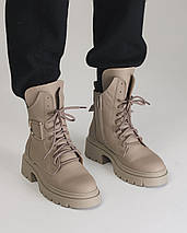 Черевики зимові Teona 411 39 капучино шкіра 36, фото 4