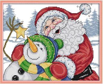Набір для вишивання за нанесеною на канву схемою "Merry Christmas (8)". AIDA 14CT printed, 34*29 см