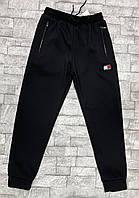 Спортивные штаны Tommy Hilfiger черные утепленные на манжете внизу fms