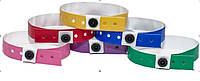 Браслеты виниловые 16 мм на руку разноцветные, контрольные браслеты для идентификации посетителей