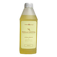 Олія для масажу для всіх типів шкіри зволожувальна Thai Oils Vanilla cocktail 1000 ml Масажна олія для тіла Ванільний коктейль
