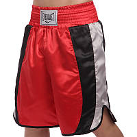 Трусы-шорты боксерские Everlast (подростковые, взрослые) ZB-6143 красный L/48-50