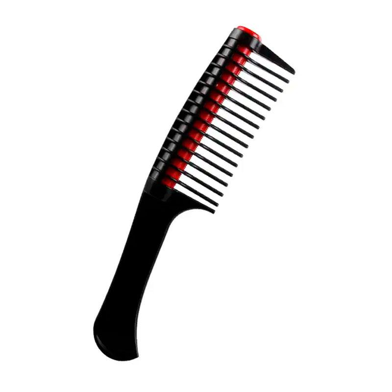 Гребінець з валиком для укладання та рівномірного розподілу засобів для волосся пластиковий 23 см чорний, фото 1