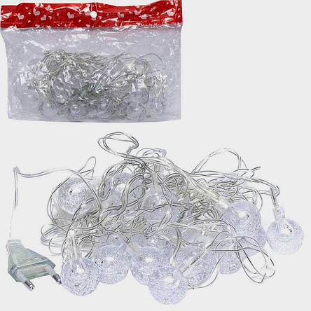 Гирлянда електрична LED 20шт. 3,5м. Кульки об'ємні мультиколір RJ-16, фото 2