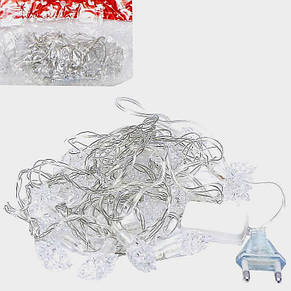 Гирлянда електрична LED 20шт. 3,5м. Зірки об'ємні мультиколір RJ-15, фото 3