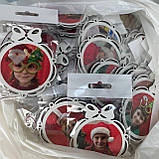 Новорічна іграшка з фото. Ялинкова іграшка з фото 9,5 х 7,5 см, фото 3