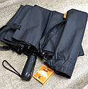 Зонт мужской черный 12 спиц "анти ветер", фото 5