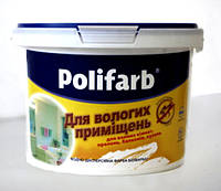 Біофарба 1,4 кг, фарба для вологих приміщень Polifarb