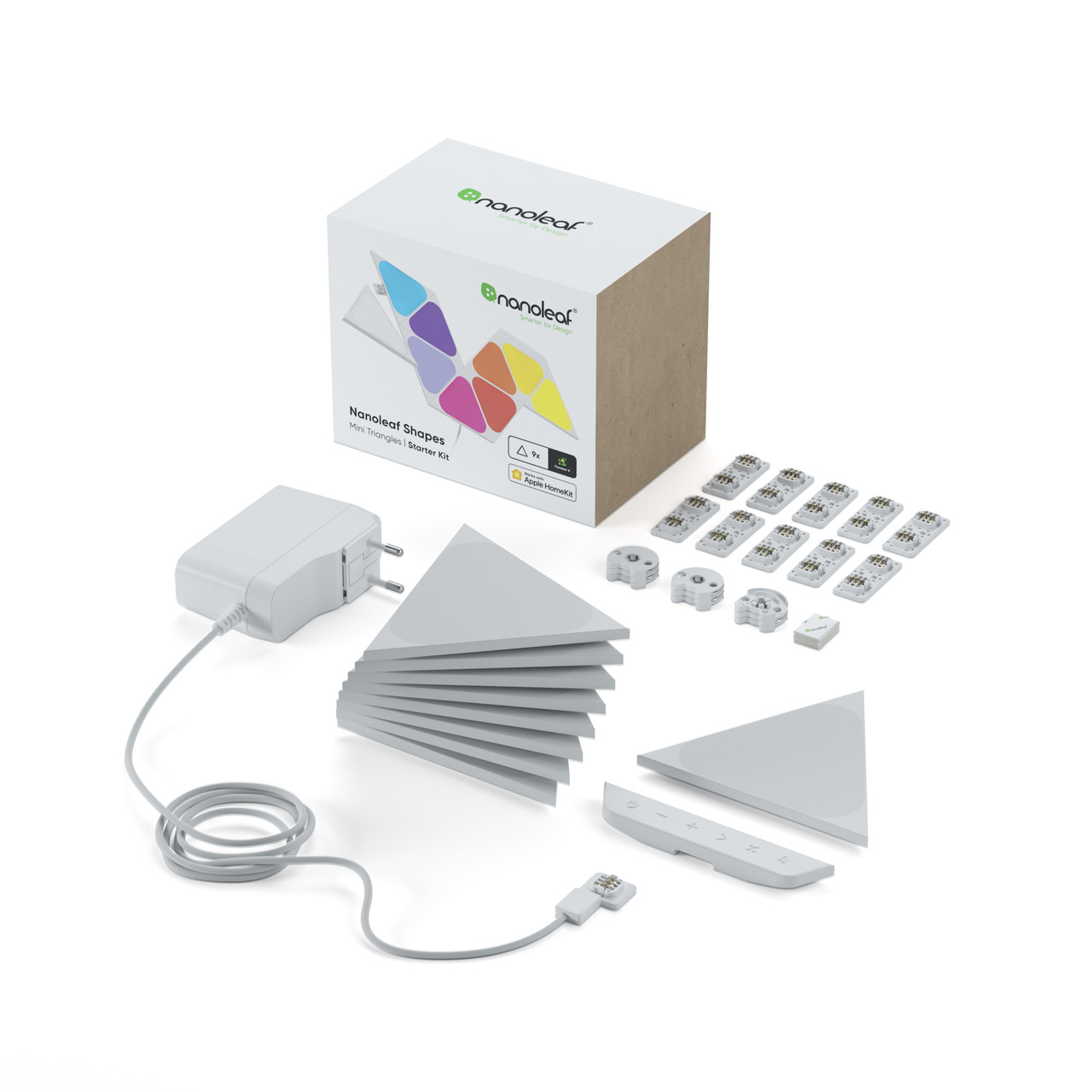 Розумна система освітлення Nanoleaf Shapes Mini Triangles Starter Kit Apple Homekit — 9 шт., фото 1