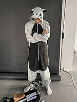 Кігурумі дитяча костюм піжама Єнот (134/140/146/152) сірий зріст 140 см.