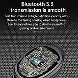 Безпровідникові навушники блютуз GQ-01  TWS, Bluetooth-навушники з сенсорним керуванням та шумозаглушенням, з мікрофоном, фото 6
