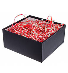 Наповнювач для подарункових коробок (50 г), колір - червоно-білий