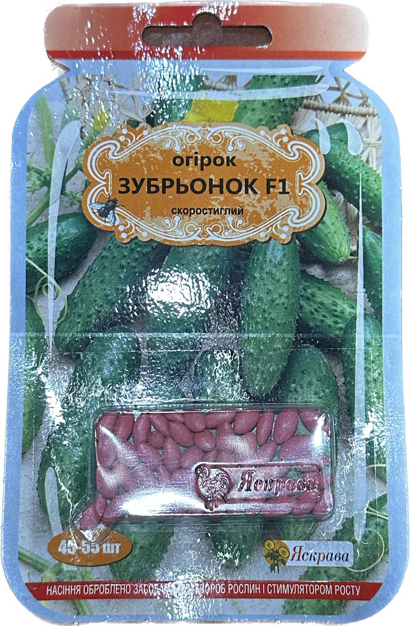 Огірок д/ж Зубрьонок (Банка) F1 Яскрава 50 нас., фото 1