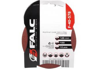 Круг наждачний самоклеючий 125мм, К36, уп. 10шт Falc F-40-570, фото 1