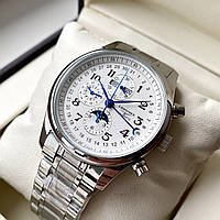 Механічний годинник Longines Master Collection Steel чоловічий наручний з автопідзаводом на сталевому браслеті