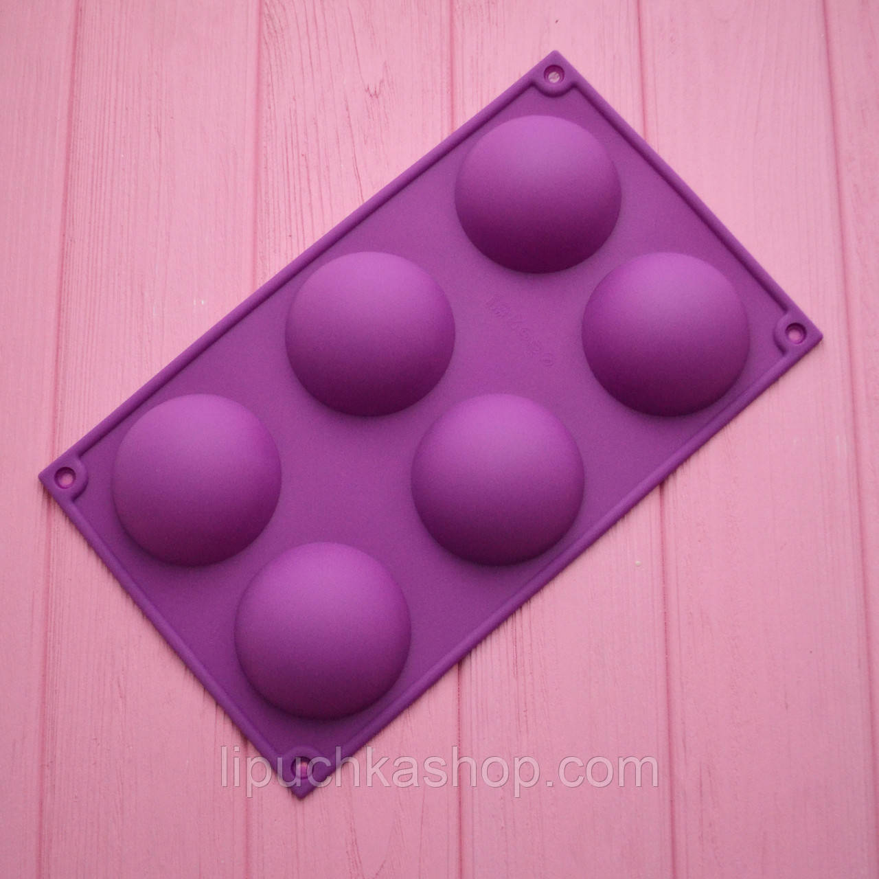 Форма силіконова "Півсфери 6 шт". (d=7 см), фото 1