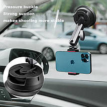 Кріплення присоска для екшн камер GoPro, DJI, Insta та інших а також смартфонів кронштейн шарнірний 360°, фото 5