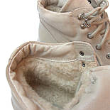 Уцінка на зимові черевики бежеві кеди на хутрі жіноче взуття великих розмірів 40-44 Rosso Avangard Luci Vel BS, фото 4