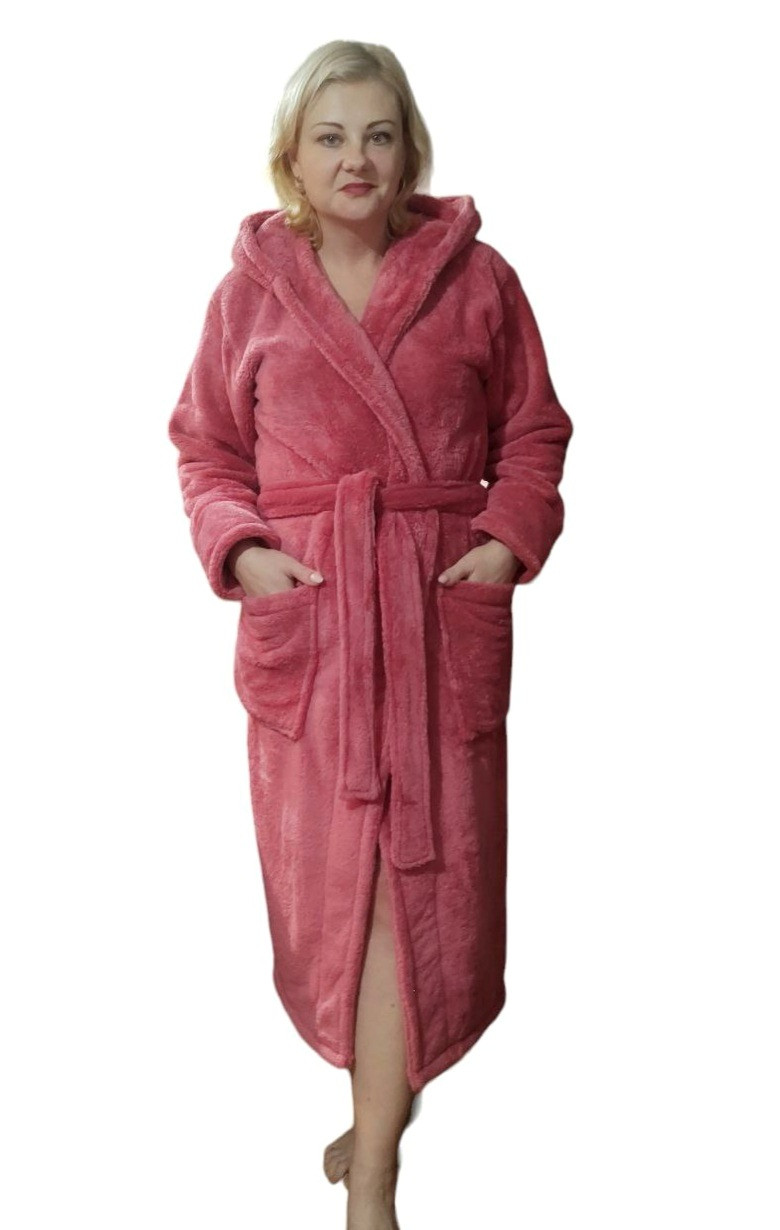 Теплий махровий жіночій халат 42-50р, доставка по Україні Укрпочта, НП, Жастін - фото 1 - id-p1086487219