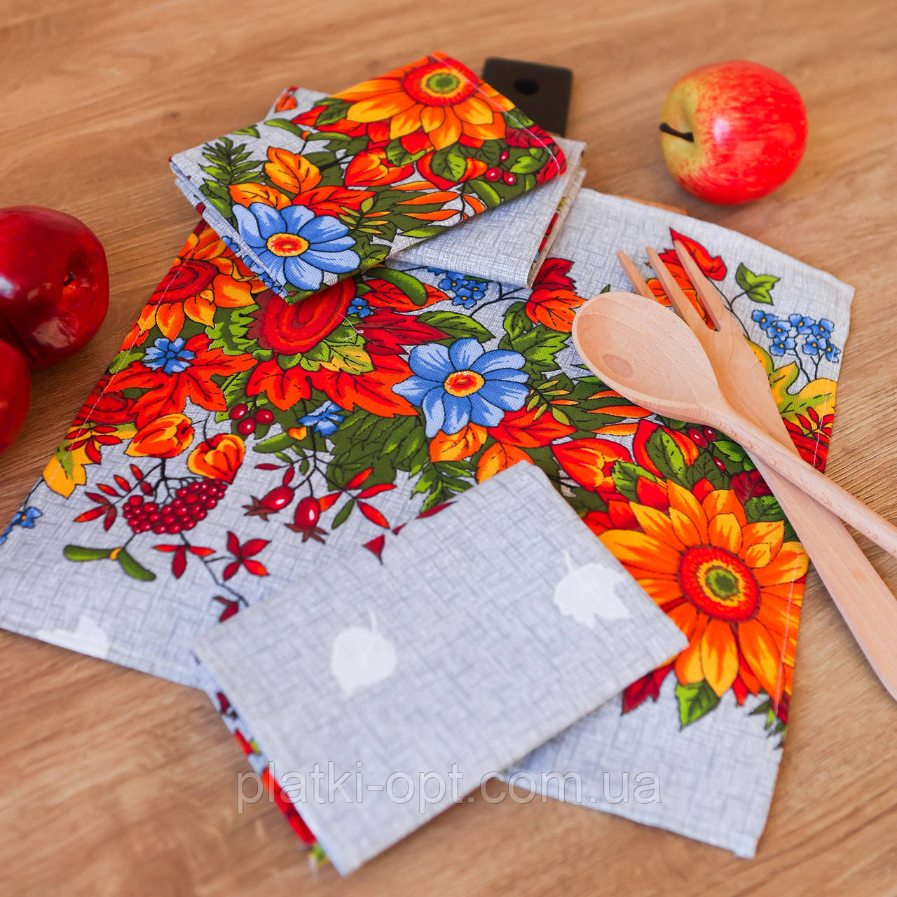 Серветки льняні "Золота осінь" (комплект 4 шт.), фото 1