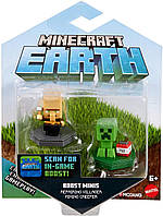 Игровой набор мини-фигурок Minecraft Earth Boost Minis Figures, Repairing Villager аnd Mining Creeper (GMD15)