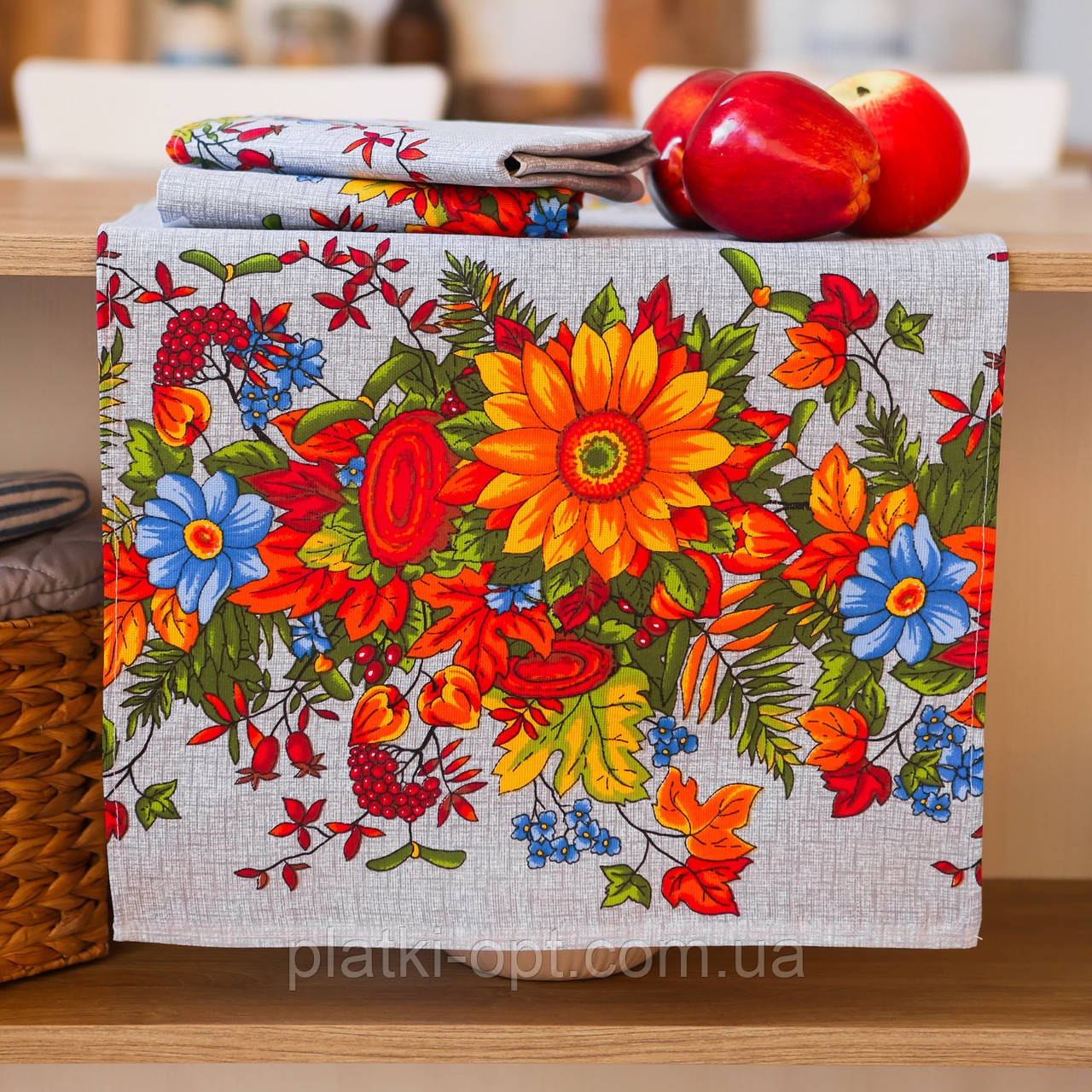 Рушник лляний великий "Золота осінь" 75х40 см.