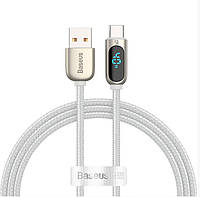 Кабель BASEUS Type-C Display Fast Charging Data Cable 1m 5A White