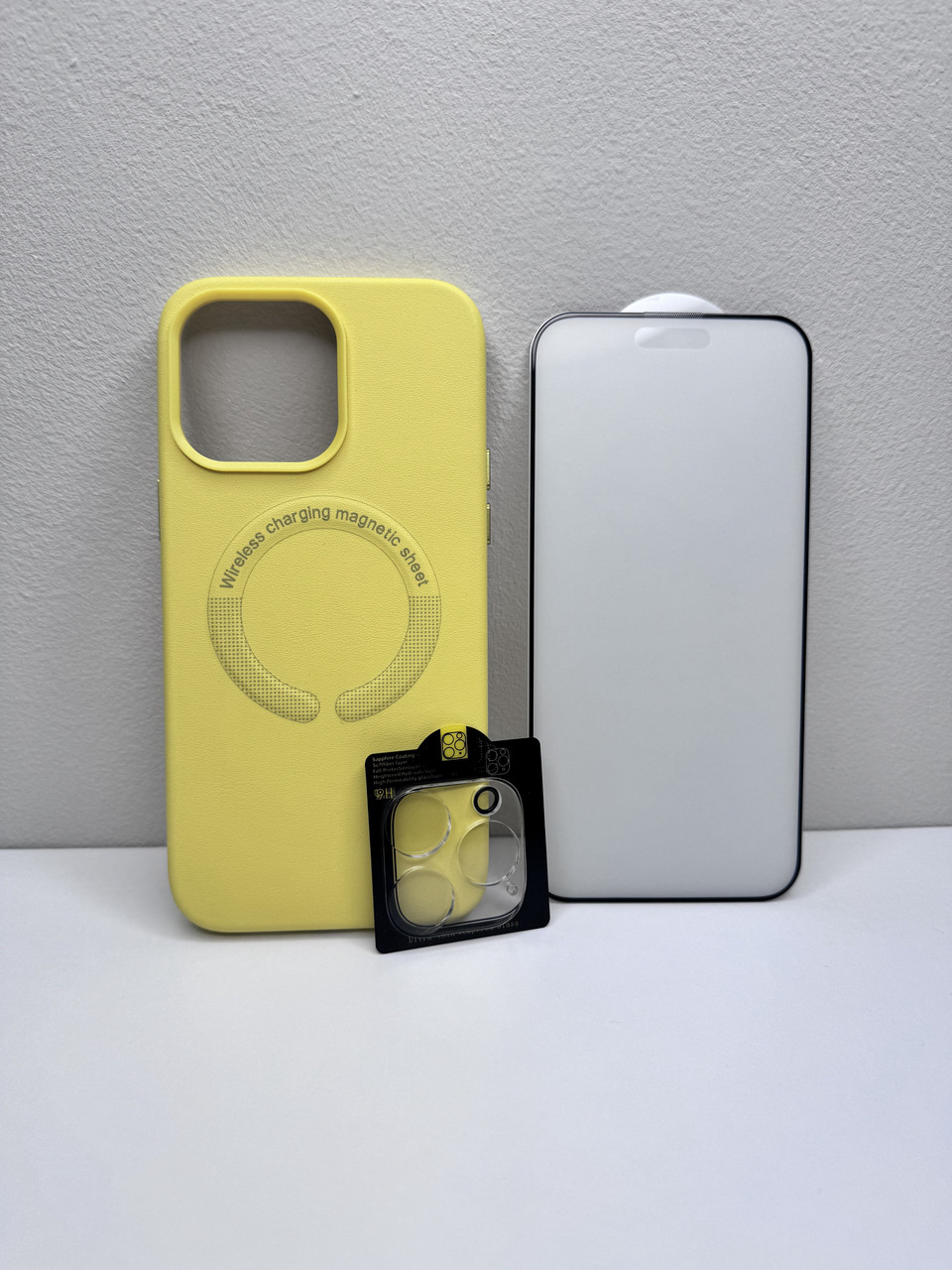 Чохол для iPhone New Leather Case With MagSafe Yellow