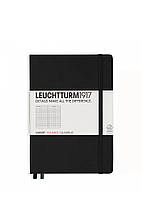 Блокнот Leuchtturm1917 Средний, черный, клетка (315928)