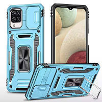 Ударопрочный чехол Camshield Army Ring для Samsung Galaxy M53 5G Силикон, Голубой / Light Blue