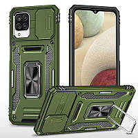 Ударопрочный чехол Camshield Army Ring для Samsung Galaxy M53 5G Силикон, Оливковый / Army Green