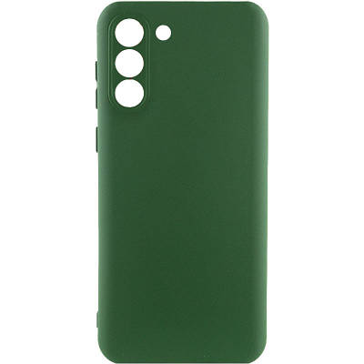 Чехол Silicone Cover Lakshmi Full Camera (A) для Samsung Galaxy S22 Full camera, Зелений / Dark green