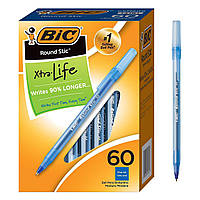 Набор шариковых ручек 60 шт BIC Round Stic Xtra Life Синие масляные (GSM609-BE) (B001Q4HUNO)