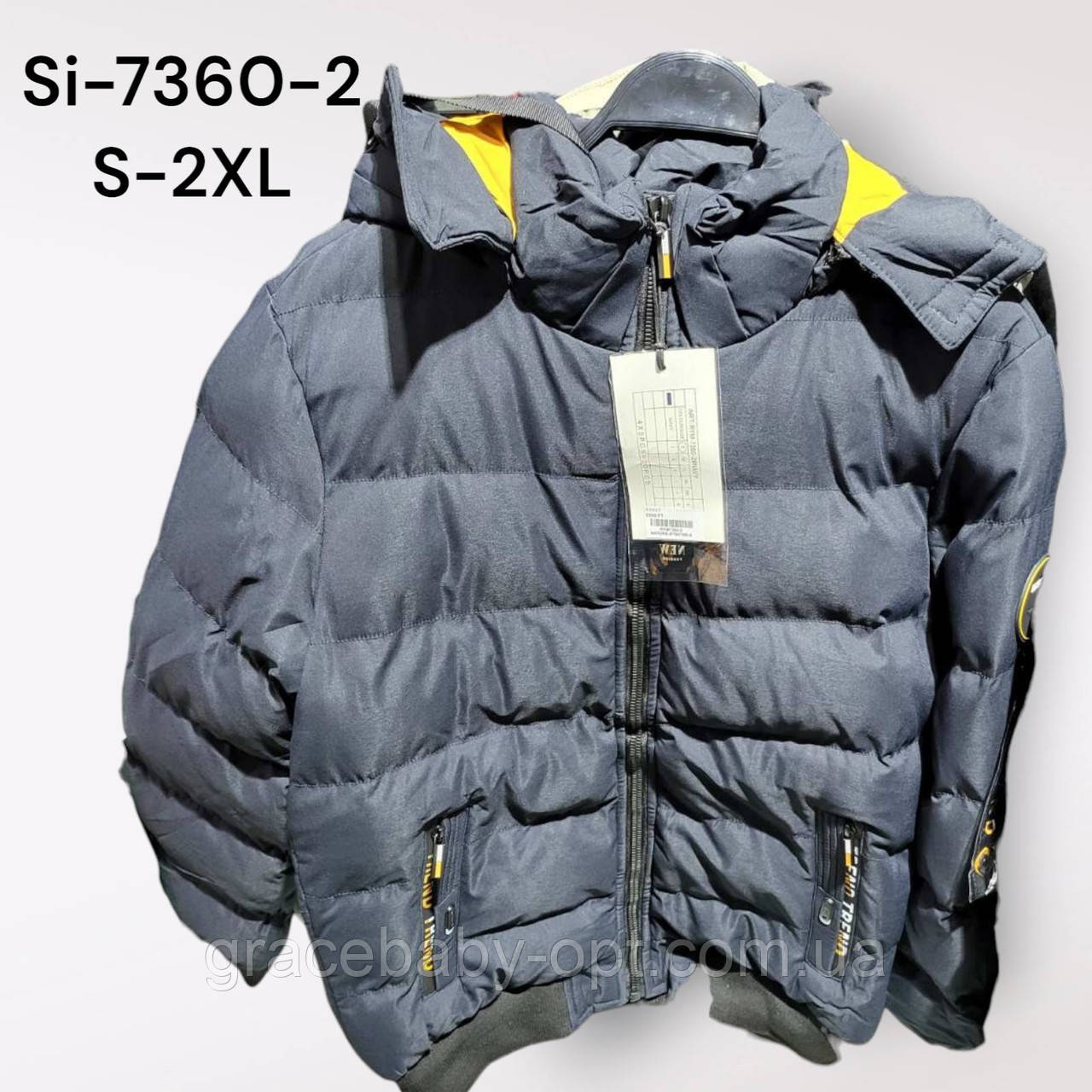 Куртка утеплена чоловіча оптом, S-2XL рр, No Si-7360-2