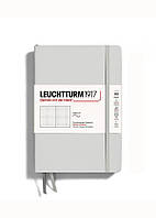 Блокнот Leuchtturm1917, Средний, Мягкая обложка, Light Grey, Точка (367263)