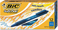 Набор шариковых ручек 12 шт автоматических BIC Soft Feel, 1 мм. Синий (BICSCSF11BE)