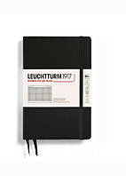 Блокнот Leuchtturm1917, Paperback (B6+), Черный, Клетка. (368517)