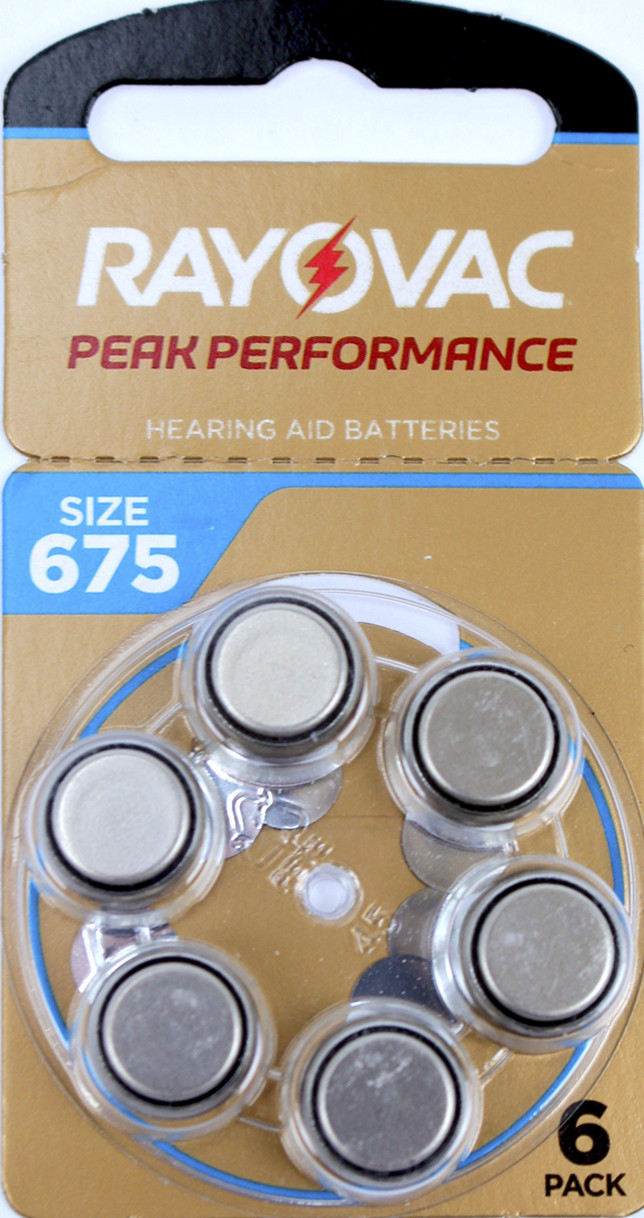 Батарейка Rayovac Zinc Air 675/6bl(6)(60), фото 1