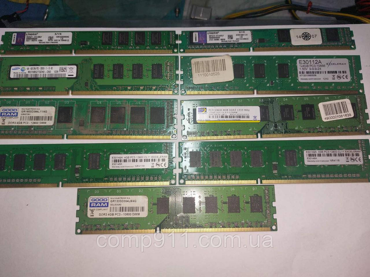 Оперативна пам'ять для компьютера Ddr3 4GB Samsung,Kingston інші.