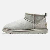 Угги женские Ugg Ultra Mini Milk молочные ультра мини короткие замшевые натуральные с мехом овчина